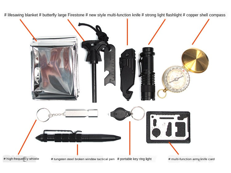 Outdoor Survival Kit Tool Set Multifunctional Outdoor