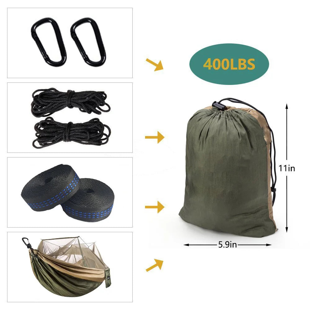 Ultralight Mosquito Net Parachute Hammock With Anti-Mosquito